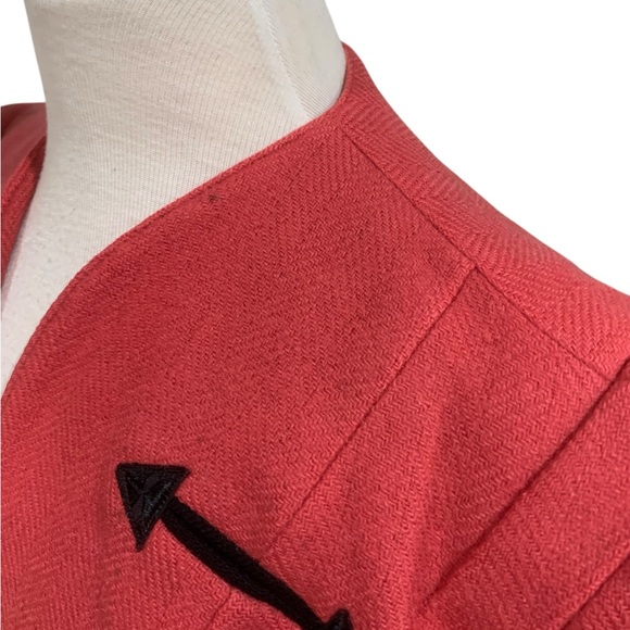 Vintage 40’s coral wool cropped western wear long sleeved jacket size M - Picture 6 of 14